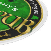 Planche À Découper Logo irlandais personnalisé et rond de Pub (Coin)
