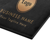 Planche À Découper Logo Or & Texte Personnalisé Entreprise Marque (Coin)