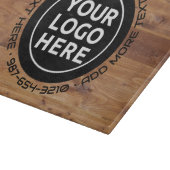 Planche À Découper LOGO & TEXT | Custom Business Glass Cutting Board (Coin)