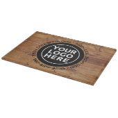 Planche À Découper LOGO & TEXT | Custom Business Glass Cutting Board (Coin)