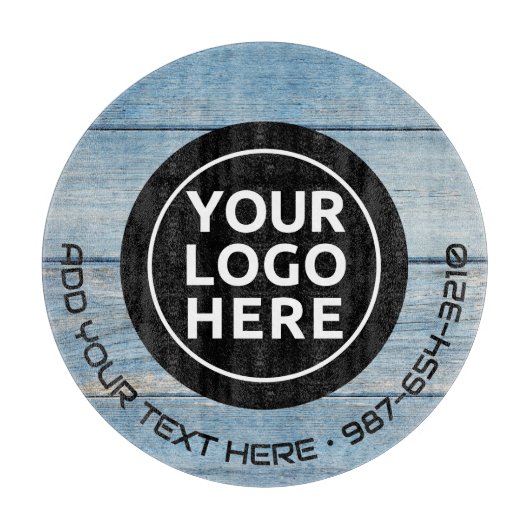 Planche À Découper LOGO & TEXTE | Panneau de découpe de verre d'entre (Devant)