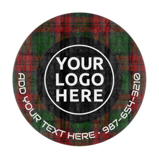 Planche À Découper LOGO & TEXTE | Panneau de découpe de verre d'entre (Devant)