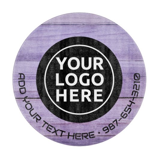 Planche À Découper LOGO & TEXTE | Panneau de découpe de verre d'entre (Devant)