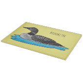 Planche À Découper Loon bird cartoon illustration  (Coin)