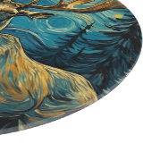 Planche À Découper L'orignal dans la forêt des pins Van Gogh (Coin)