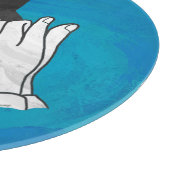 Planche À Découper Loup en bleu (Coin)