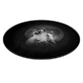 Planche À Découper Loup et lune de Howling noir et blanc (Coin)
