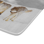Planche À Découper Loups en peinture sur neige - Art original de la f (Coin)