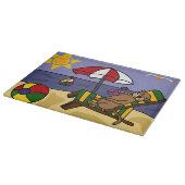 Planche À Découper Loutre de mer drôle à la bande dessinée de plage (Coin)