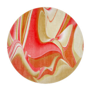 Planche À Découper Love and Gold Abstrait 3D Rainbowart