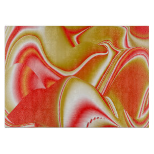 Planche À Découper Love and Gold Abstrait 3D Rainbowart