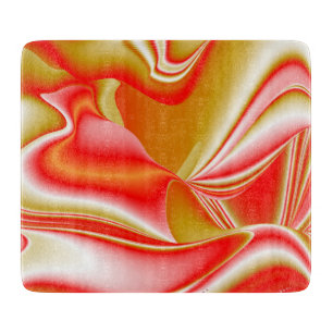 Planche À Découper Love and Gold Abstrait 3D Rainbowart