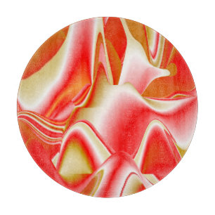 Planche À Découper Love and Gold Abstrait 3D Rainbowart