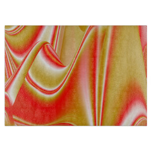 Planche À Découper Love and Gold Abstrait 3D Rainbowart