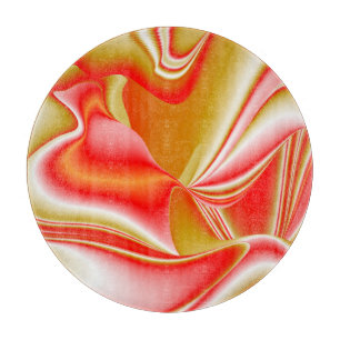 Planche À Découper Love and Gold Abstrait 3D Rainbowart