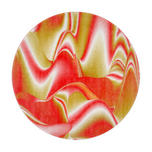 Planche À Découper Love and Gold Abstrait 3D Rainbowart