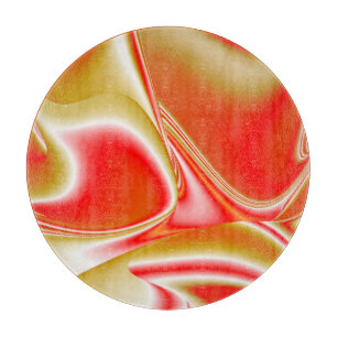 Planche À Découper Love and Gold Abstrait 3D Rainbowart