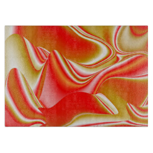 Planche À Découper Love and Gold Abstrait 3D Rainbowart