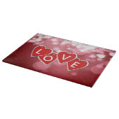 Planche À Découper Love Lettering Red Hearts (Coin)