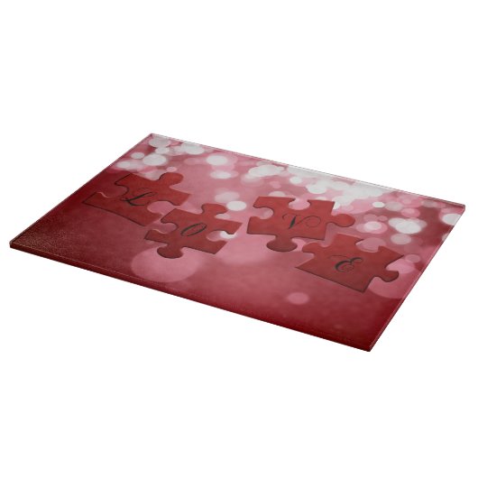 Planche À Découper Love Script Puzzle Pièces (Coin)