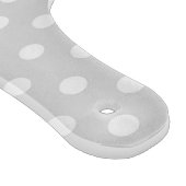 Planche À Découper Lt Grey Blanc Pois Bourgogne Nom Monogramme (Coin)