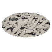 Planche À Découper Lucha Libre : motif de lutteurs mexicains (Coin)