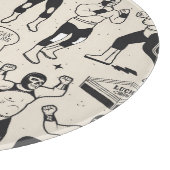 Planche À Découper Lucha Libre : motif de lutteurs mexicains (Coin)