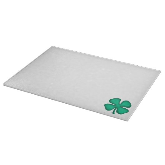 Planche À Découper Lucky 4 Leaf Irlandais Clover de verre (Coin)