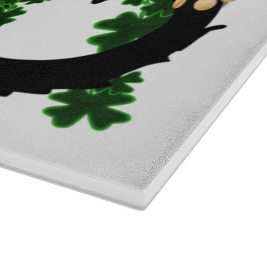 Planche À Découper Lucky Le Conversation Noir Saint Patrick's Day (Coin)