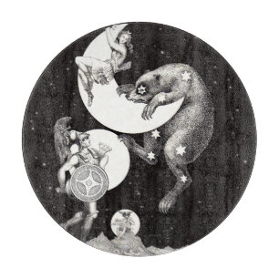 Planche À Découper Lune céleste ciel Univers Dieu Nuit Illustration