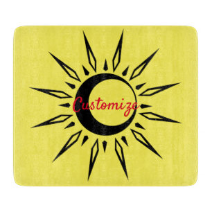 Planche À Découper Lune de la lune de soleil brillante Thunder_Cove