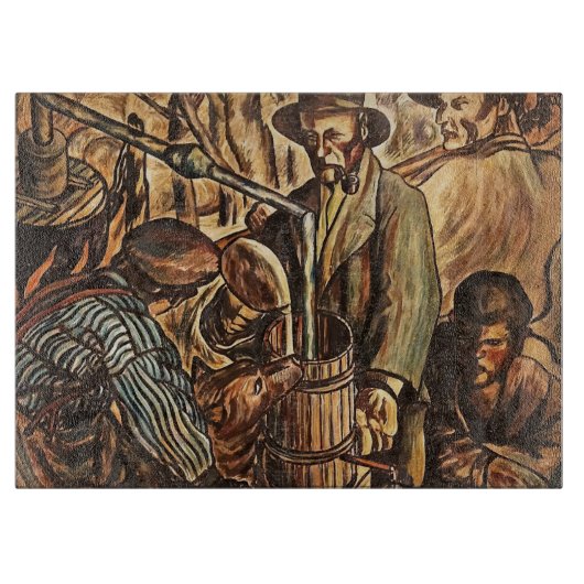 Planche À Découper Lune faisant blanc éclair Whiskey Liqueur (Devant)