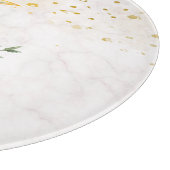 Planche À Découper Lune florale, Graphique beige et jaune (Coin)