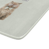 Planche À Découper Lunettes Cool Cat Marron Violet Menthe   (Coin)