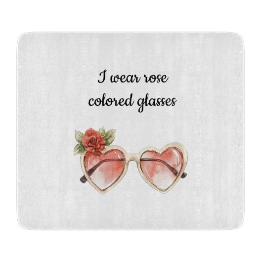 Planche À Découper Lunettes de soleil de couleur rose (Devant)