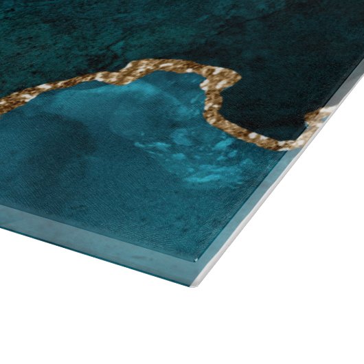 Planche À Découper Lux Peacock Agate & Gold (Coin)