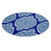 Planche À Découper Luxe blanc-bleu, ornement turc. (Coin)
