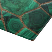 Planche À Découper Luxury Emerald Malachite Green Marble Abstract (Coin)