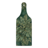 Planche À Découper Luxury Green Gold Tropical Leaves Pattern (Devant)