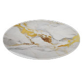 Planche À Découper Luxury Grey and Gold Texture Marbre blanc (Coin)