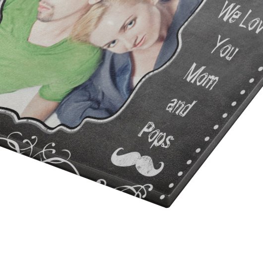 Planche À Découper M. Mustache Hipster Motif (Coin)