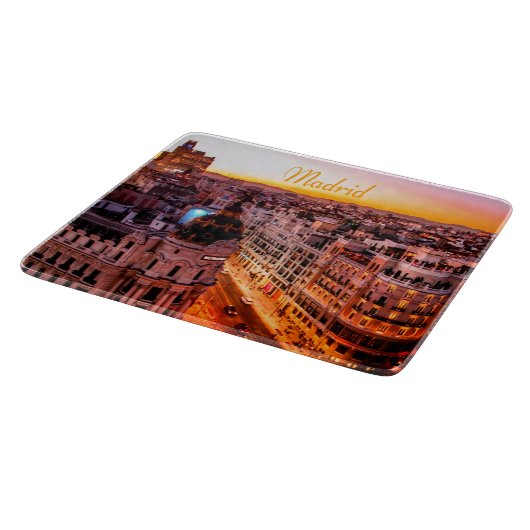 Planche À Découper Madrid Espagne Capitol City Skyline (Coin)
