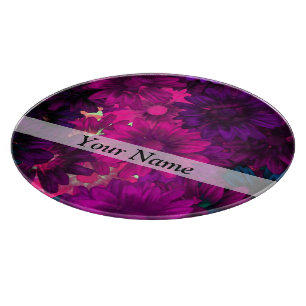 Planche À Découper Magenta floral moderne