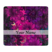 Planche À Découper Magenta floral moderne (Devant)