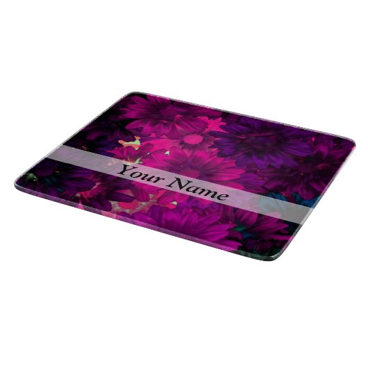 Planche À Découper Magenta floral moderne (Coin)