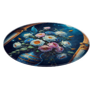 Planche À Découper Magnifique Bouquet Floral Sous Un Ciel Au Clair De
