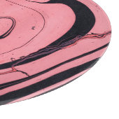Planche À Découper Main en marbre rose noir dessinée (Coin)