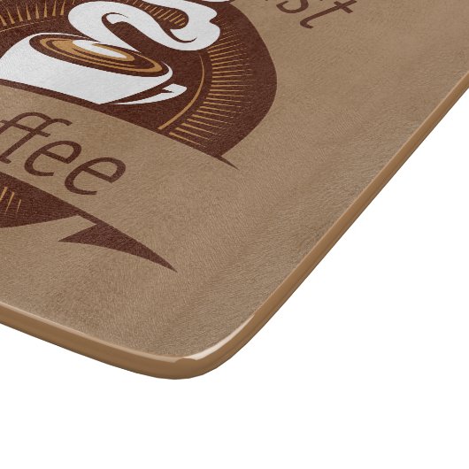 Planche À Découper Mais Premier Citation De Café Fun Caffeine Addict (Coin)