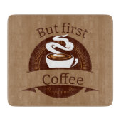 Planche À Découper Mais Premier Citation De Café Fun Caffeine Addict (Devant)