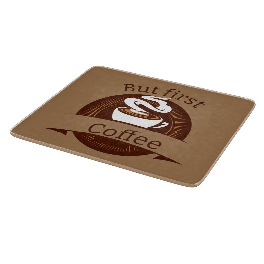 Planche À Découper Mais Premier Citation De Café Fun Caffeine Addict (Coin)